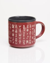 Oracle Bone Script Hand Carved 450 mL Ceramic Mug