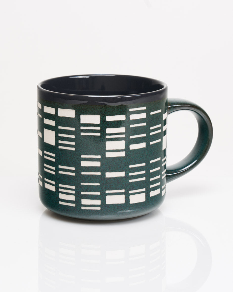 Gel Electrophoresis Hand Carved 430 mL Ceramic Mug