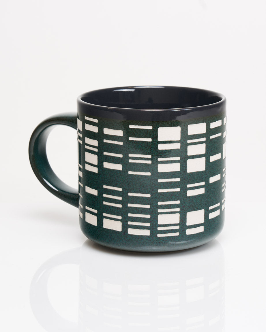 Gel Electrophoresis Hand Carved 430 mL Ceramic Mug