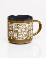 Maya Script Hand Carved 430 mL Ceramic Mug