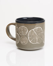 Tree Rings Hand Carved 430 mL Ceramic Mug